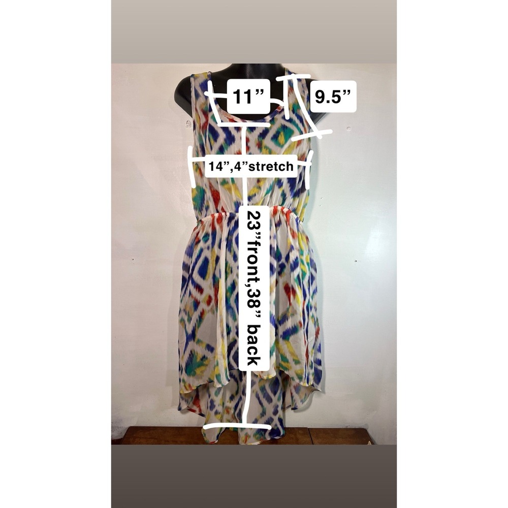 Women's Sundress See Through Beach XXI Us.M Tie Dye Hippy Chic Vibe Vacay Garden - Picture 2 of 9